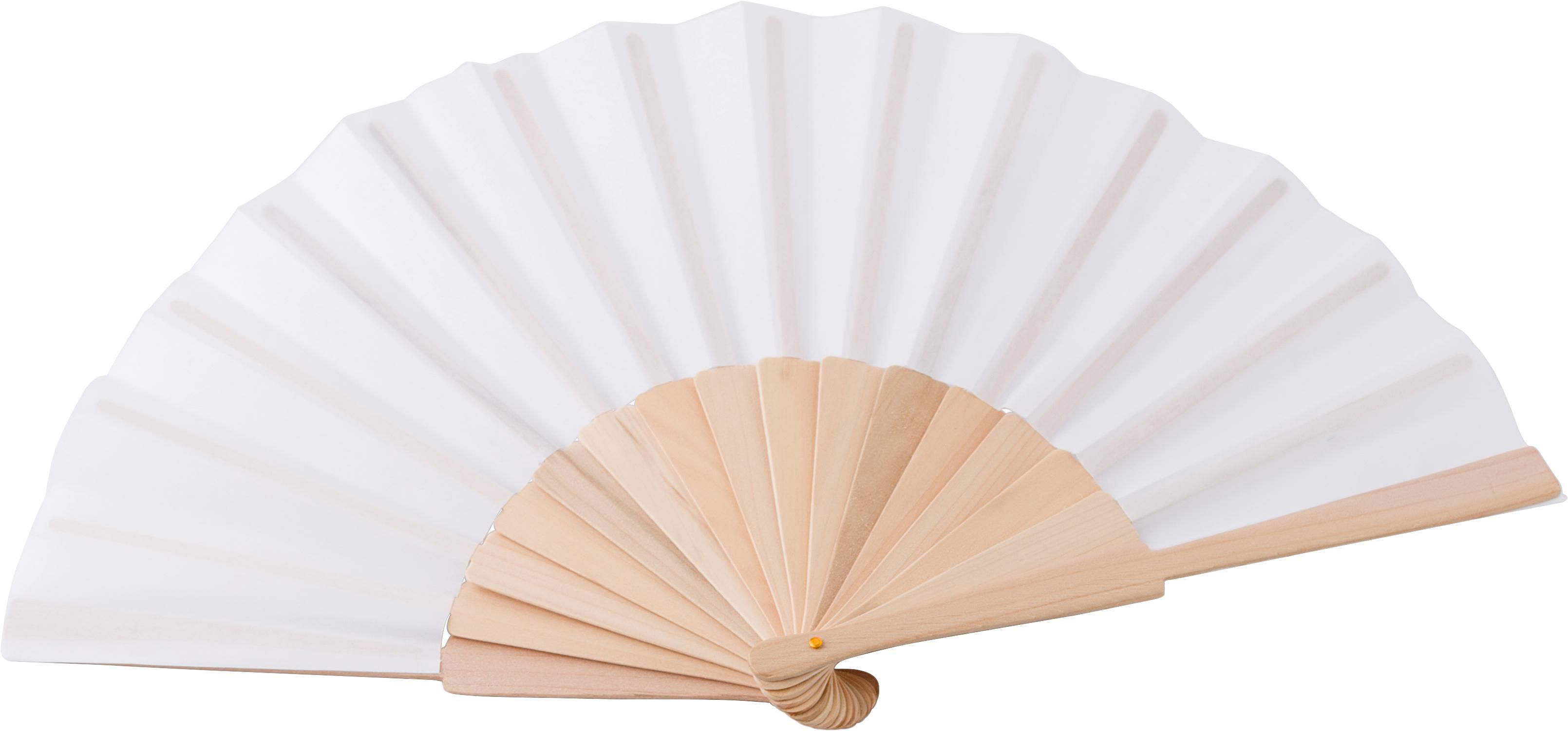 Hand fan Rosanne | Recycled fabric | Wooden handle