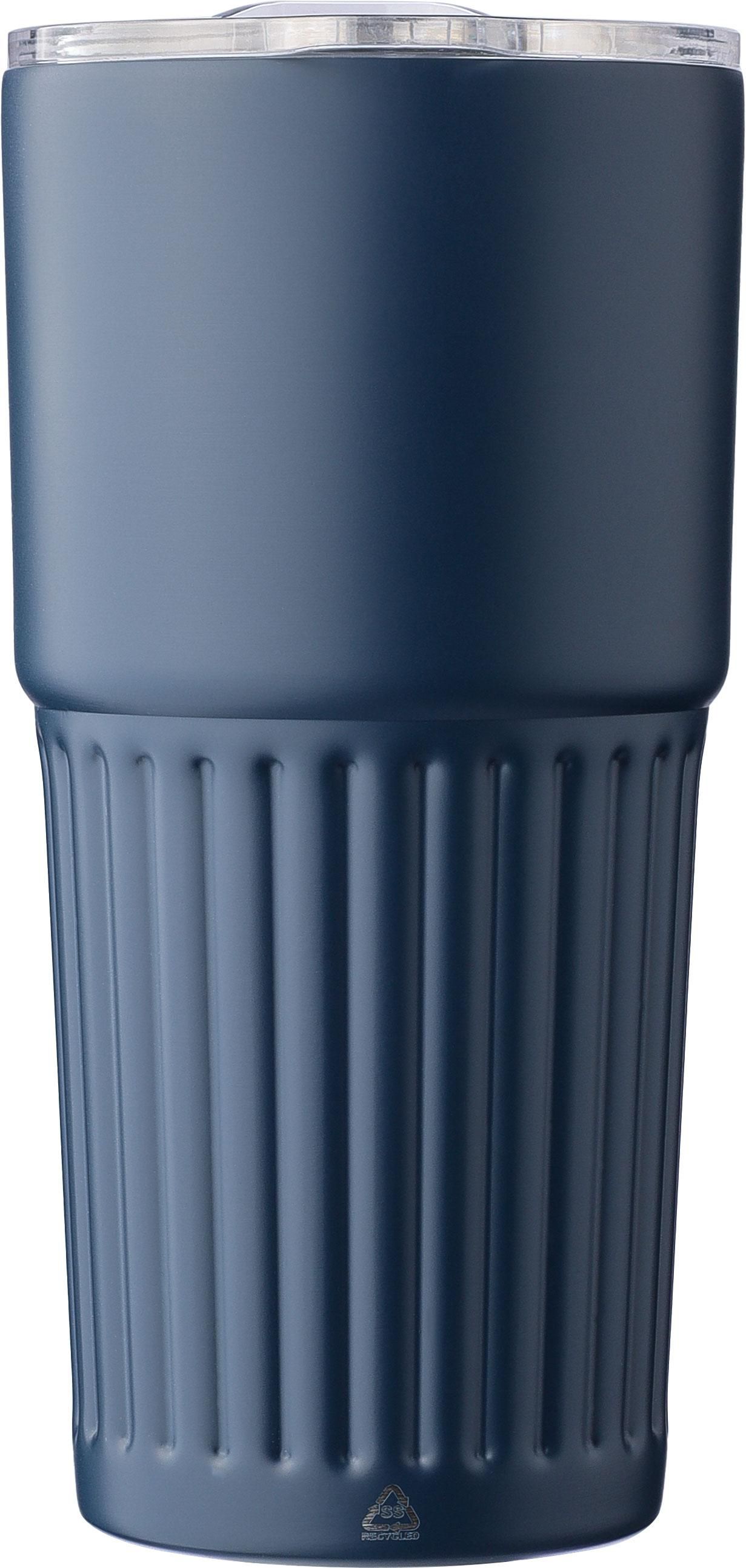 Recycled stainless steel double-walled drinking mug (500 ml) Kael