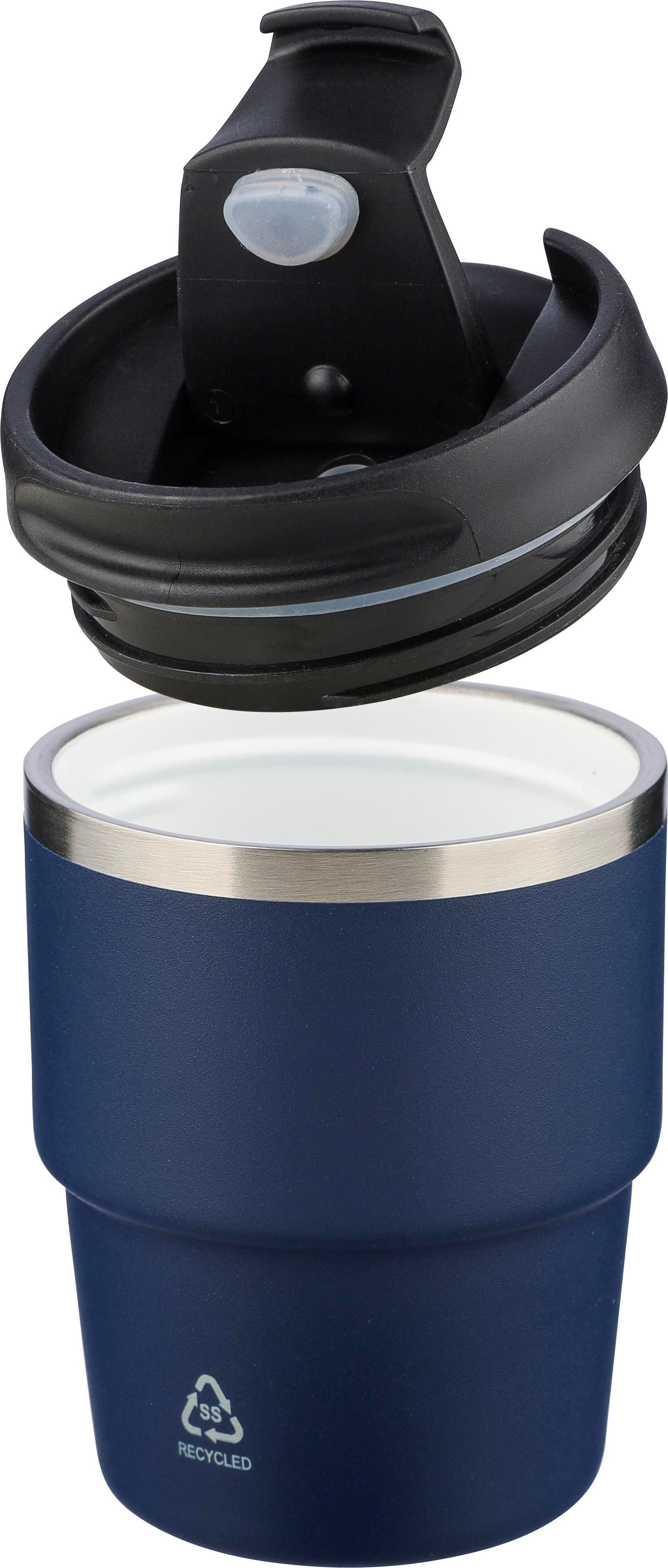 Recycled stainless steel double-walled mug (175 ml) Oli