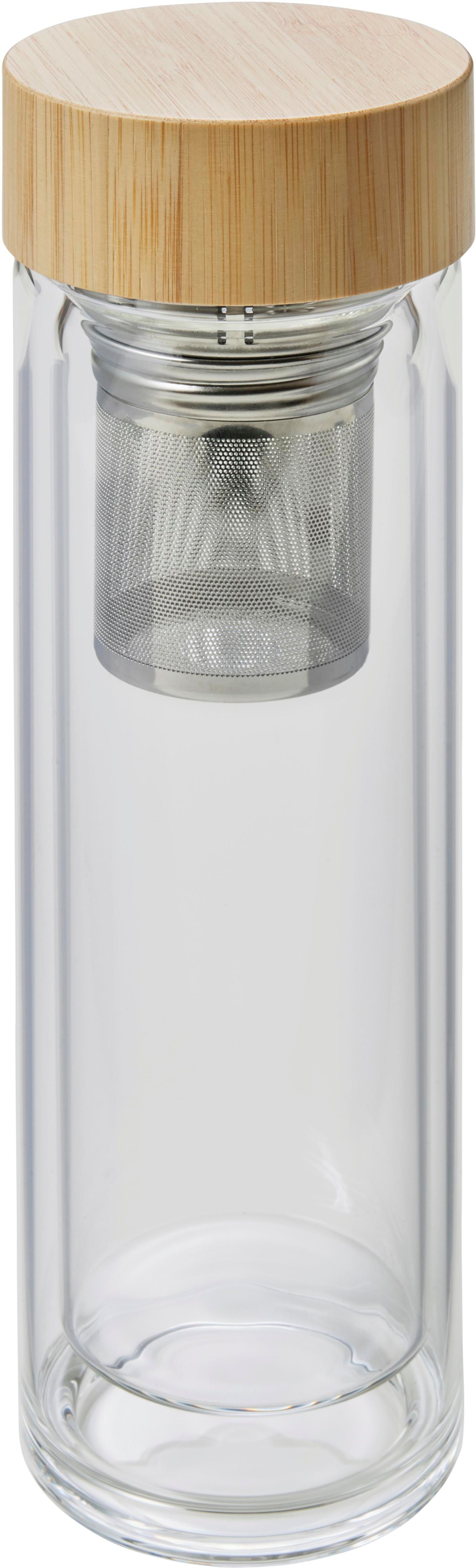 Drinking bottle Vicente | Glass | Bamboo lid | 420 ml