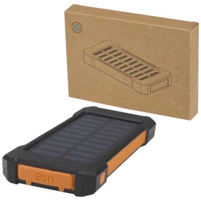 Altair otporni solarni powerbank 5000 mAh 10 W od reciklirane plastike s ugrađenom svjetiljkom
