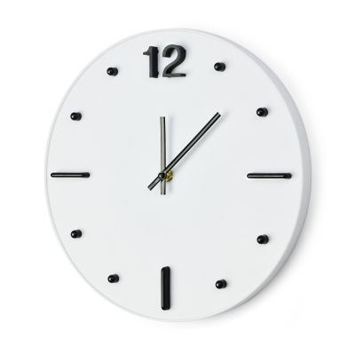 Wall clock TECHNO White