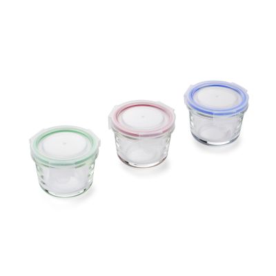 Glass jars PESTO set 3 x 120 ml Transparent