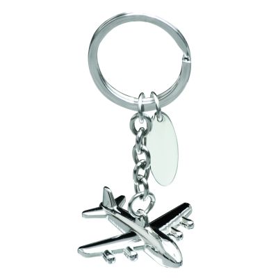 Keychain AIRPLANE 3D Silver