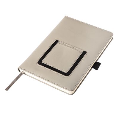 EIBAR notepad with phone pocket, dark blue