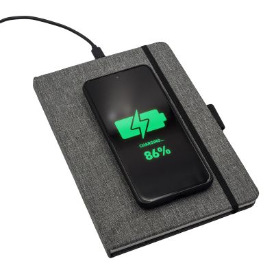 BARTISI notebook with wireless charger, grey