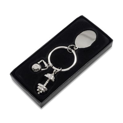 GYMKEY metal keychain, silver