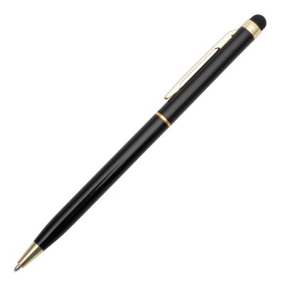 TOUCH TIP GOLD aluminum ballpoint pen with stylus, maroon