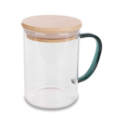 CEYLON borosilicate glass mug, transparent